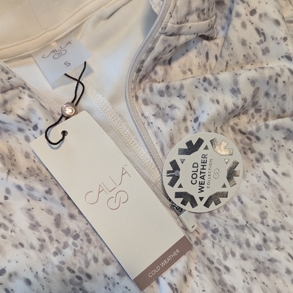 Calia Cold Weather 1/2 Zip Active Running Moon Marks Pristine Top: Small - Picture 3 of 12